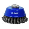 Щетка чашечная прямая двухрядная S&R, стальная плетенная проволока 100