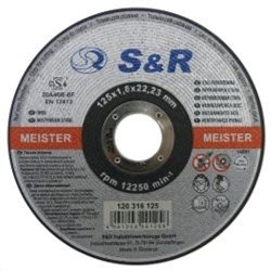 Круг отрезной по нержавеющей стали S&R Meister типа A46R-BF 125х1.6