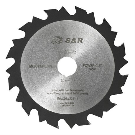 Диск пильный S&R Meister Power Cut 190x30x2,6 мм