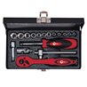 Профессиональный набор инструментов 1/4", 17ед ( гол.4-13мм ), Cr-V.