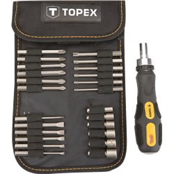 Набор TOPEX: насалдки и сменные головки с держателем, 26 ед.