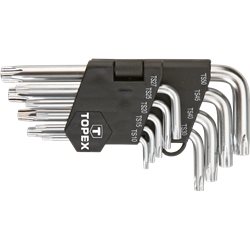 Ключи TOPEX Torx (звездочки), TS10-50, набор 9 шт.