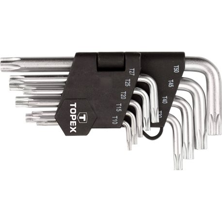 Ключи TOPEX шестигранные Torx T10-T50, набор 9 шт.