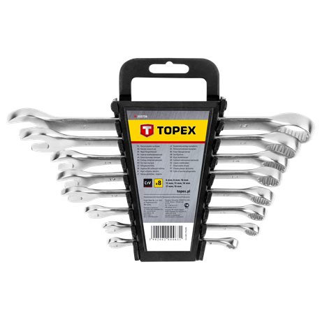 Набор ключей комбинированных TOPEX, 6-19 мм, 8 шт.