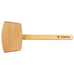 Киянка TOPEX деревянная, 500 г, деревянная рукоятка
