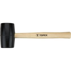 Киянка TOPEX резиновая O 50 мм, 340 г, рукоятка деревянная