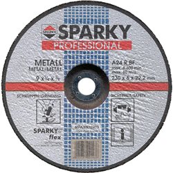 Диск SPARKY 20009565304 шлифовальный по металлу d 230 мм\ A 24 R \190307 (1 шт.)\ 230x6x22.2