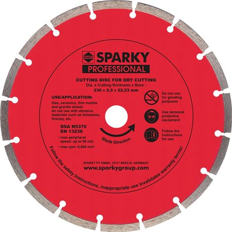 Диск SPARKY алмазный Ф230х2.5x22,23 мм