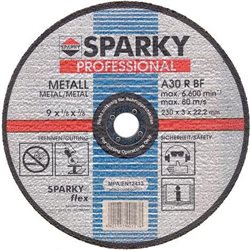 Круг отрезной SPARKY 230x3x22.2 абразивний A 30 R по металлу