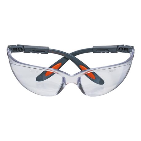 Очки NEO защитные противоосколочные из поликарбоната, белые линзы, регулировка длины и угла дужек, стойкие к царапинам, CE